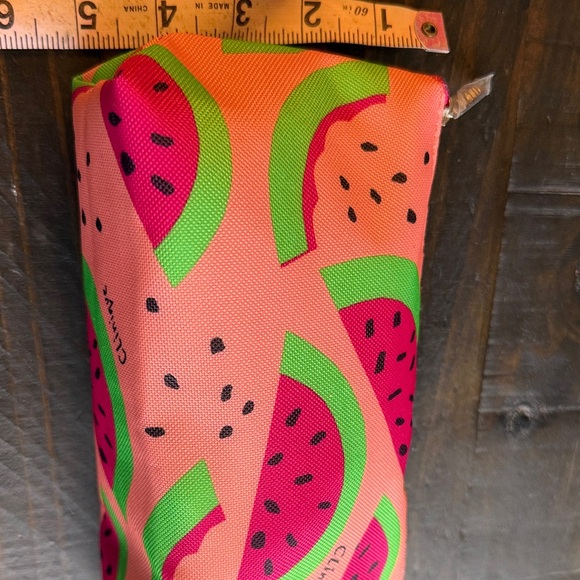 Clinique x Donald Robertson Watermelon Cosmetic Pouch - Picture 8 of 11